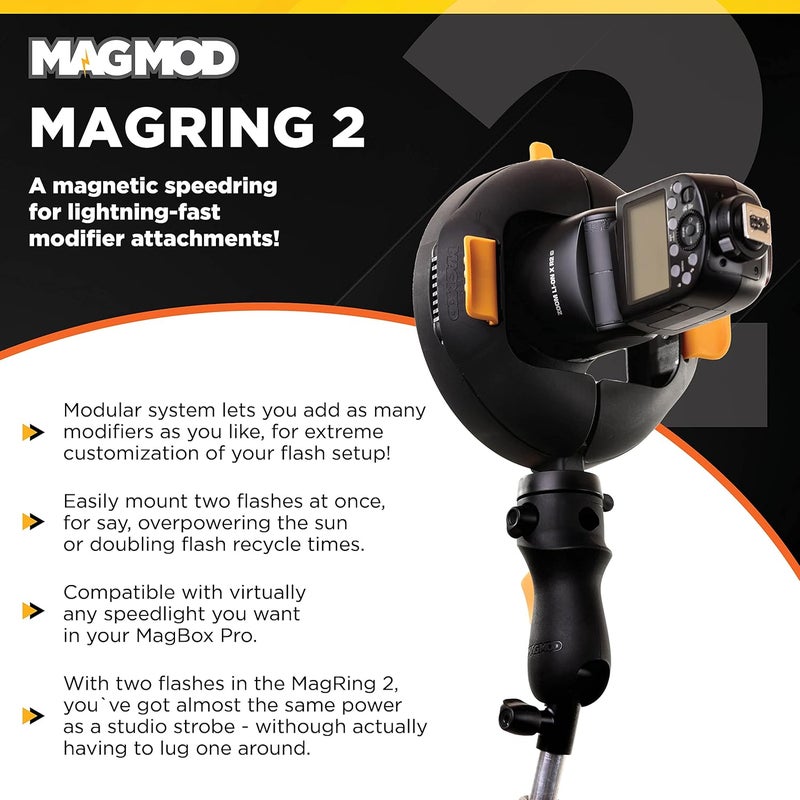MAGMOD MagRing 2 Softbox Mount by , Photography Lighting MagBox Accessory, Modular Speedlite Base, New and Improved Magnetic Speedring - Image 2